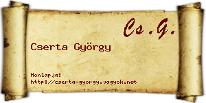 Cserta György névjegykártya